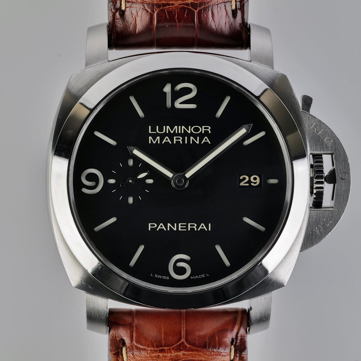 SOLD PANERAI LUMINOR MARINA 1950 STAINLESS STEEL AUTOMATIC 40 OFF