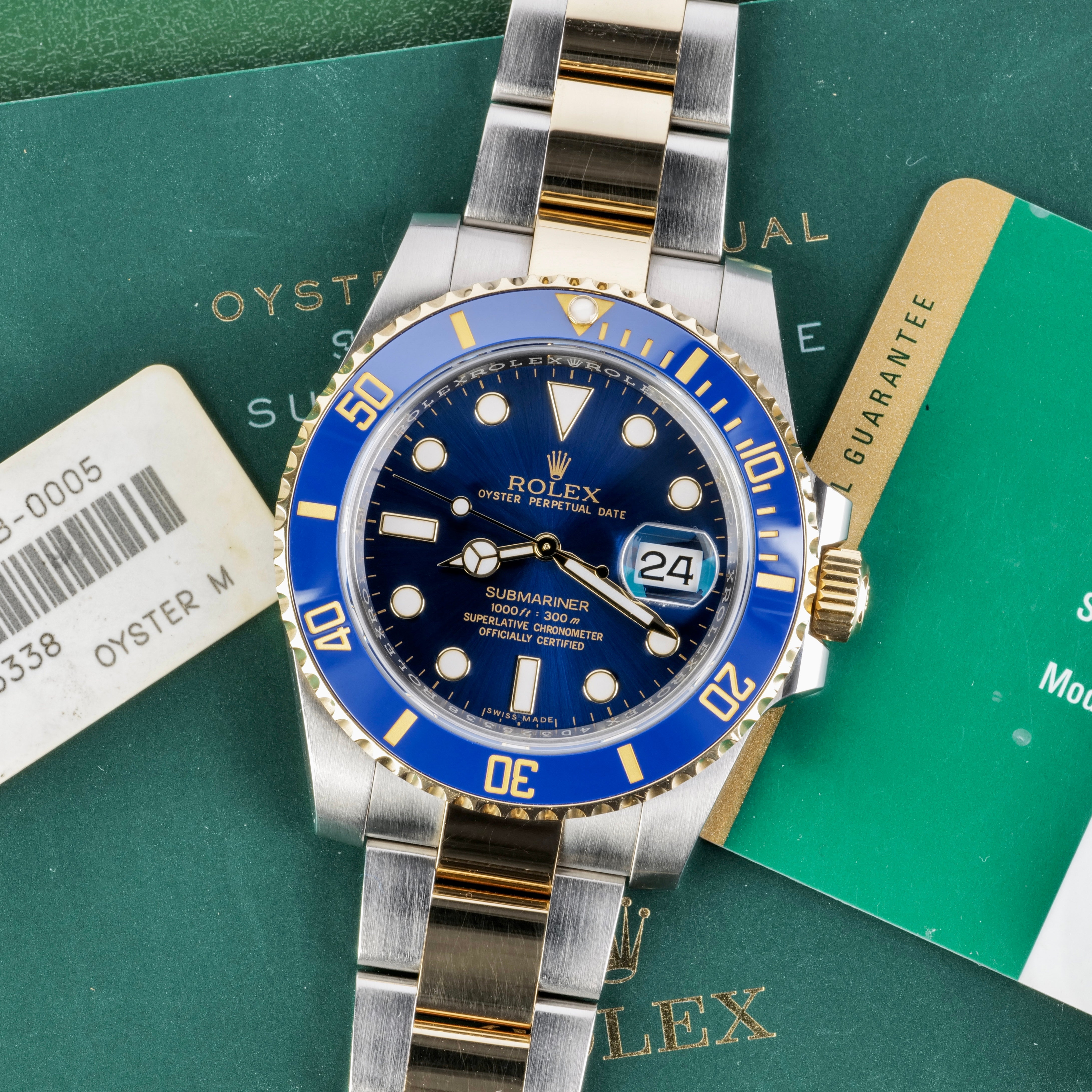 Rolex Submariner Two Tone 18K Yellow Gold & SS w/ Blue Dial 116613BLD